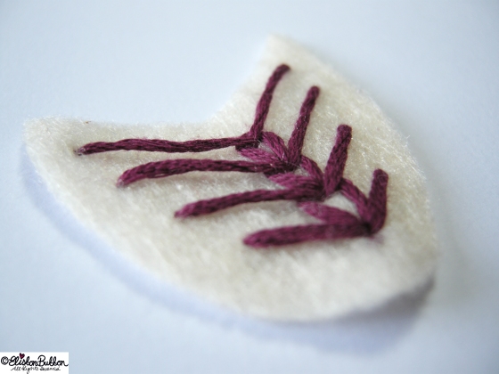 Merlot is embroidered felt brooch No.19 in the ’27 Before 27’ blog challenge at www.elistonbutton.com - Eliston Button - That Crafty Kid