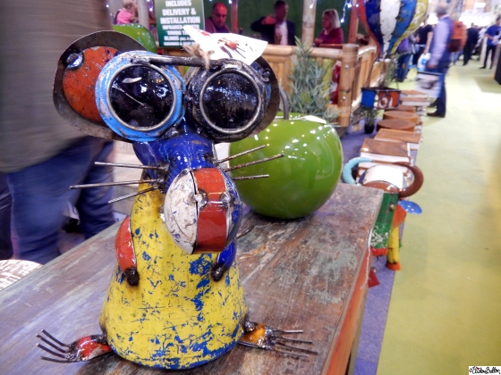 Recycled Metal Mouse Sculpture at Grand Designs Live 2015 – Part Two at www.elistonbutton.com - Eliston Button - That Crafty Kid