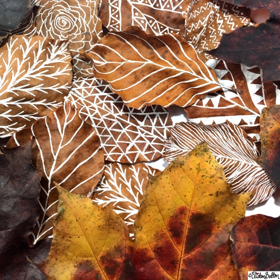 Autumn Leaf Art and Autumn Leaves - Around Here…November 2015 at www.elistonbutton.com - Eliston Button - That Crafty Kid