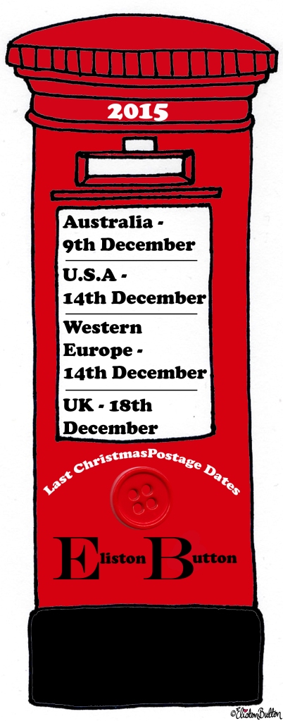 Illustrated Red Post Box with Last Christmas Postage Dates - It's Beginning to Look a Lot Like Christmas (and Last Christmas Postage Dates) at www.elistonbutton.com - Eliston Button - That Crafty Kid
