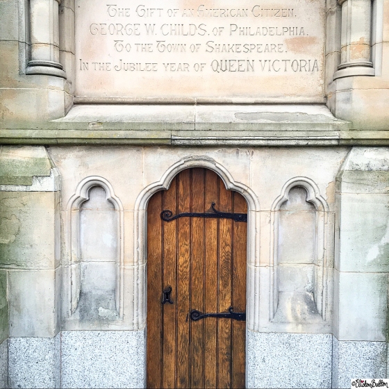 Little Door on the Gothic Clock Tower Memorial in Stratford-upon-Avon - Around Here…November 2015 at www.elistonbutton.com - Eliston Button - That Crafty Kid