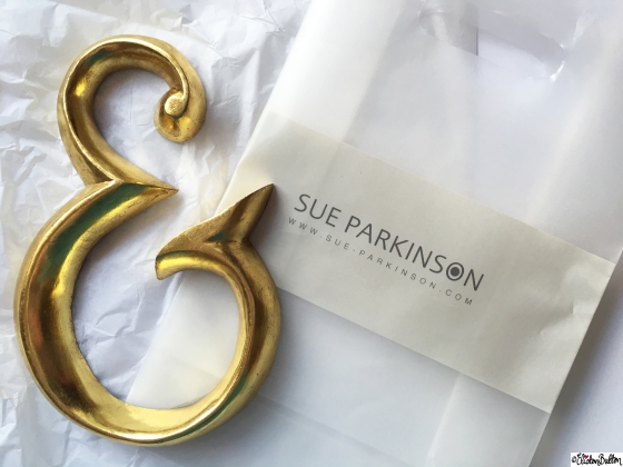 Gold Fancy Ampersand from Sue Parkinson in Broadway, The Cotswolds - A Festive Adventure at www.elistonbutton.com - Eliston Button - That Crafty Kid