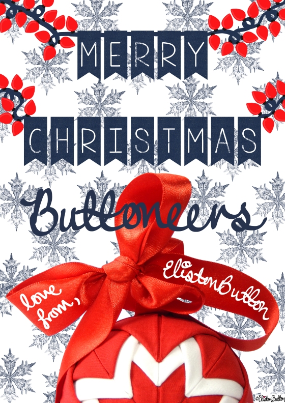 Merry Christmas Buttoneers - Love From Eliston Button - What a Year! (Merry Christmas & Happy Holidays!)
