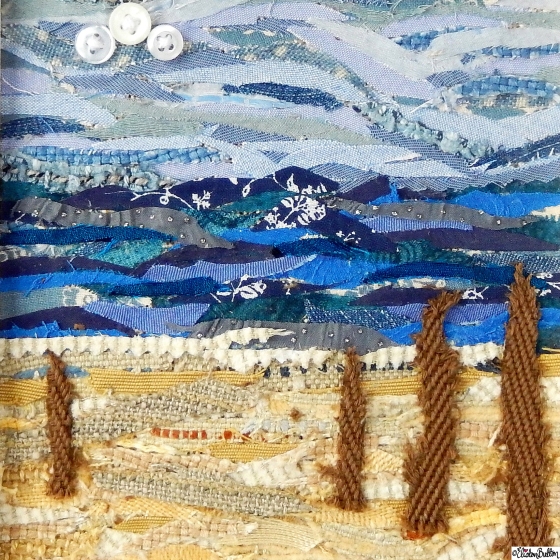 Day 08 - Landscape - A Fabric Beach Collage Called 'Driftwood' by Eliston Button on Etsy - Photo-a-Day - January 2016 at www.elistonbutton.com - Eliston Button - That Crafty Kid – Art, Design, Craft and Adventure.