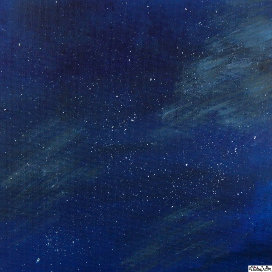 Day 22 - Night - Starry Night Sky Painted Canvas by Eliston Button on Etsy - Photo-a-Day - January 2016 at www.elistonbutton.com - Eliston Button - That Crafty Kid – Art, Design, Craft and Adventure.