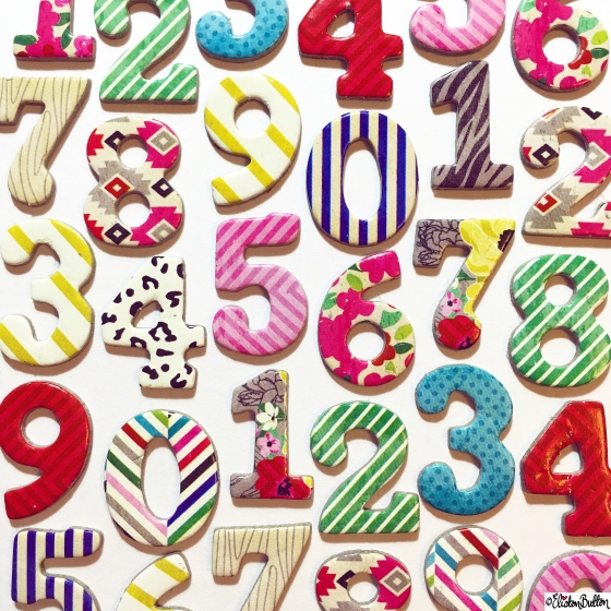 Day 25 - Numbers - American Crafts Thickers Numbers - Photo-a-Day - January 2016 at www.elistonbutton.com - Eliston Button - That Crafty Kid – Art, Design, Craft and Adventure.