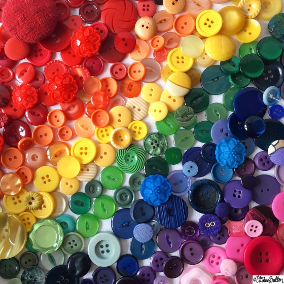 Day 30 - Flatlay - A Rainbow of Buttons! - Photo-a-Day - January 2016 at www.elistonbutton.com - Eliston Button - That Crafty Kid – Art, Design, Craft and Adventure.